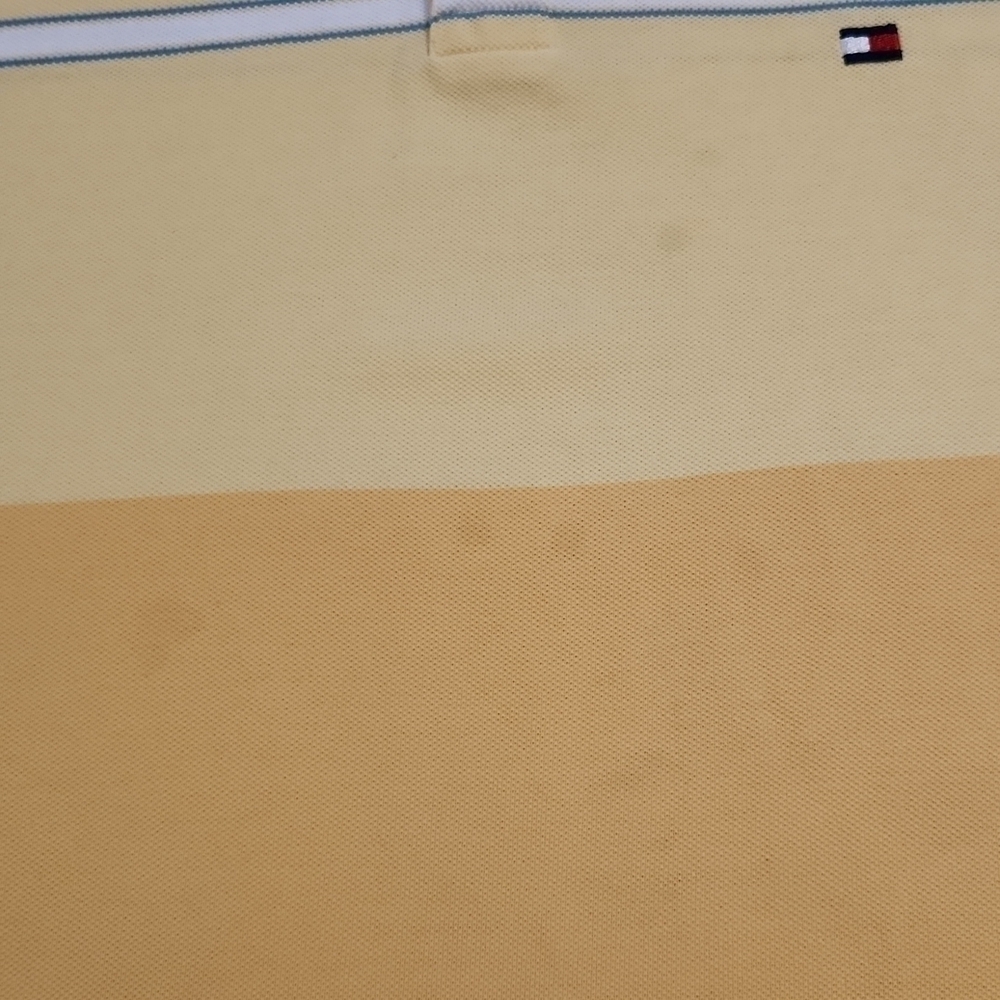 3/$20 Tommy Hilfiger Yellow Stripes Polo Shirt - Picture 5 of 9